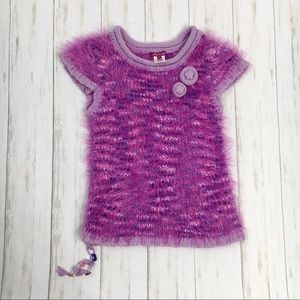 Deux Pat Deux Purple Eyelash Knit Sweater